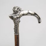 Russian Silver Handled Cane, Moscow, 1908-26, length 34.5 in — 87.6 cm