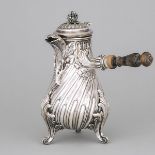 German Silver Chocolate Pot, probably Hanau, c.1900, height 10.2 in — 26 cm