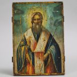 Russian Icon of St. Antipas, 19th century, 11.75 x 8.25 in — 29.8 x 21 cm