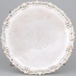 George II Silver Circular Salver, John Tuite, London, 1737, diameter 14 in — 35.5 cm