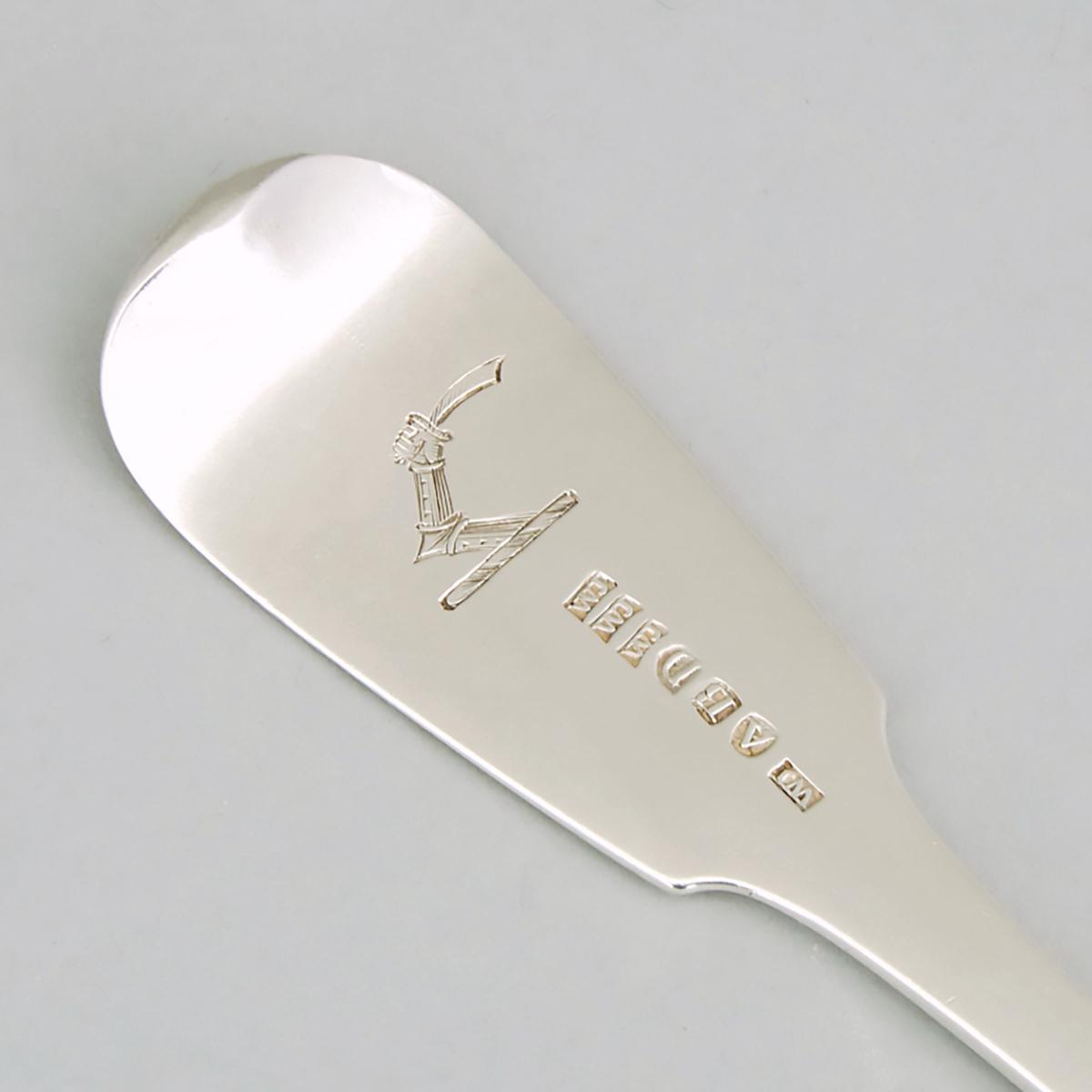 Scottish Provincial Silver Fiddle Pattern Table Spoon, William Jamieson, Aberdeen, c.1806-40, length - Image 2 of 2