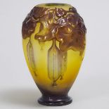 Gallé Mould-Blown Cameo Glass Vase, c.1900, height 6.4 in — 16.2 cm