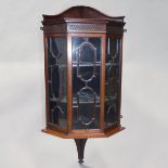 Georgian Chinese Chippendale Glazed Mahogany Hanging Corner Cabinet, 18th century, height 45 in — 11