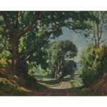 Joseph Owen (Active 1926-1933), LANE IN NORTH WALES, Oil on canvas; signed lower left, titled indist