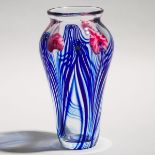 John Lotton (American, b.1964), Floral Paperweight Glass Vase, dated 1996, height 9.8 in — 25 cm