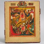 Russian Icon of the Resurrection and Descent into Hell, Palekh, 1896, 14.,25 x 12.25 in — 36.2 x 31.