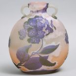 Gallé Cameo Glass Hydrangea 'Pilgrim' Vase, c.1904-06, height 11.2 in — 28.5 cm