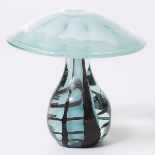 Martin Demaine (American-Canadian, b. 1942), Internally Decorated Glass Mushroom, 1976, height 4 in