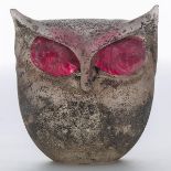 Cenedese Murano Coloured Glass Owl, Antonio Da Ros, 1960s, height 4.7 in — 12 cm