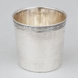 French Silver Miniature Beaker, Paris, 1789, height 1.3 in — 3.4 cm