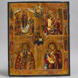 Large Russian Feast Day Icon, 19th century, 21 x 17.3 in — 53.3 x 44 cm