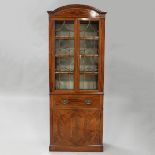 Regency Satinwood Strung Mahogany Bookcase Cabinet, c.1830, 93.5 x 35.5 x 14.5 in — 237.5 x 90.2 x 3