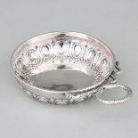 French Silver Wine Taster, early 19th century, width 4 in — 10.2 cm