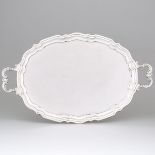 Canadian Silver Two-Handled Shaped Oval Serving Tray, Henry Birks & Sons, Montreal, Que., 1965, leng