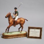 Royal Worcester Equestrian Model of 'H.R.H The Duke of Edinburgh', Doris Lindner, 270/750, c.1968, o