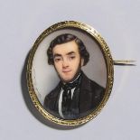 Félix Delmont (French, 1794-1867), PORTRAIT MINIATURE OF A GENTLEMAN, 1846, 2.3 x 1.95 in — 5.8 x 5