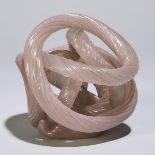 Murano Glass Rope Knot, 20th century, height 6.9 in — 17.5 cm