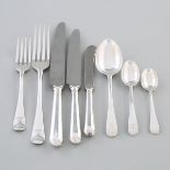 Assembled Victorian and Later English Silver Old English Pattern Flatware Service, mainly Elkington