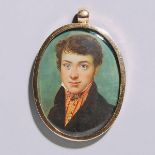 Portrait Miniature of a Young Gentleman, c.1840, 2.6 x 1.8 in — 6.6 x 4.6 cm