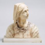 Giusepp Bessi (Italian, 1857-1922), BUST OF ST. JOAN OF ARC, height 9.5 in — 24.1 cm