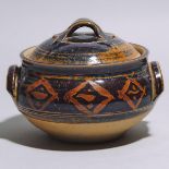 Martin Peters (Canadian, b.1951), Brown Glazed Casserole Dish, 1996-97, height 7.1 in — 18 cm, diame