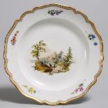 Meissen Painted Boating Scene Plate, early 19th century, diameter 9.6 in — 24.4 cm