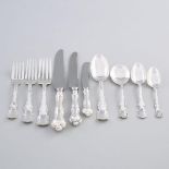 Canadian Silver 'Louis XV' Pattern Flatware Service, mainly Henry Birks & Sons, Montreal, Que., 20th