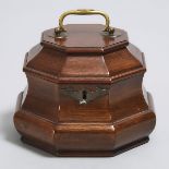 Colonial Williamsburg Reproduction Octagonal Mahogany Tea Caddy, 20th century, 5.75 x 6.7 x 6.7 in —