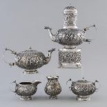Dutch Silver Tea and Coffee Service, H. Hooykas, Amsterdam, c.1960-75, coffee pot height 8.9 in — 22