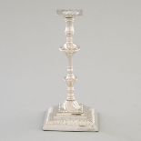 Old Sheffield Plate Taperstick, late 18th century, height 6.9 in — 17.5 cm