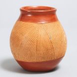 Tomasita Montoya (American, 1899-1978), 'MOUNTAIN AND RAIN' PUEBLO REDWARE POTTERY JAR, SAN JUAN, NE