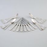 French Silver Plated ‘Cluny’ Pattern Flatware, Christofle, 20th century (24 Pieces)
