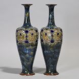 Pair of Royal Doulton Stoneware Vases, early 20th century, height 15.2 in — 38.7 cm (2 Pieces)