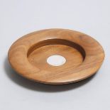 Contemporary David Linley Turned Walnut Wine Coaster, 21st century, diameter 5.25 in — 13.3 cm