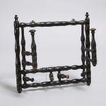 Georgian Turned and Ebonized Hanging Wig Stand, 18th/early 19th century, 13 x 14 in — 33 x 35.6 cm