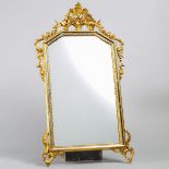 Florentine Gilt Wood Mirror-Framed-Mirror, mid 20th century, 38.5 x 21.5 in — 97.8 x 54.6 cm