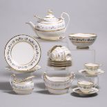 Flight, Barr & Barr Worcester Bat-Printed Service, 1813-40, teapot height 6.7 in — 17 cm (19 Pieces)