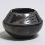 Lupita Martinez (American, 1919-2006), PUEBLO POLISHED BLACK WARE COILED POTTERY JAR, NEW MEXICO, 19