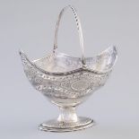 George III Silver Pierced Oval Sugar Basket, Charles Chesterman II, London, 1788, height 7.2 in — 18