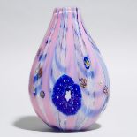 Murano Murrine Glass Vase, mid-20th century, height 11 in — 28 cm