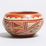 Julia Martinez (American, fl. mid-late 20th century), PUEBLO COILED RED WARE POTTERY JAR, 1970, 3.1