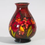 Moorcroft Flambé Orchids Vase, c.1955, height 8.2 in — 20.8 cm