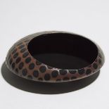 Denise Goyer and Alain Bonneau (Canadian, b.1947 and 1946), Spotted Dish, 1984, height 2 in — 5 cm,