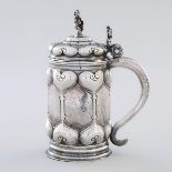 German Silver Small Tankard, probably late 19th century, height 6.3 in — 16.1 cm