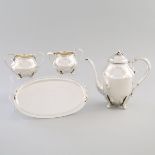 Canadian Silver Coffee Service, Carl Poul Petersen, Montreal, Que., mid-20th century, tray length 12