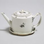 Chinese Export Teapot with Stand, c.1780, height 4.9 in — 12.5 cm, diameter 5.8 in — 14.7 cm (2 Piec