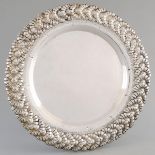 Portuguese Silver Circular Salver, Porto, 20th century, diameter 16 in — 40.8 cm