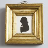 Silhouette Portrait of George III, late 18th century, 7 x 6.5 in — 17.8 x 16.5 cm