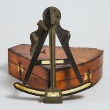 English Octant, Spencer Browning & Co., London, mid 19th century, case 4 x 12.5 x 12 in — 10.2 x 31.