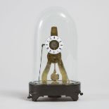 French Skeleton Alarm Timepiece, c.1860, height 11.25 in — 28.6 cm